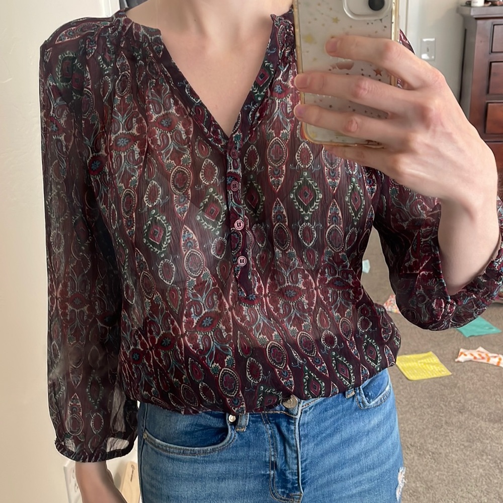 Paisley purple blouse